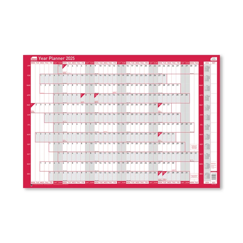Sasco Compact Year Planner Landscape 2025 SY1075625