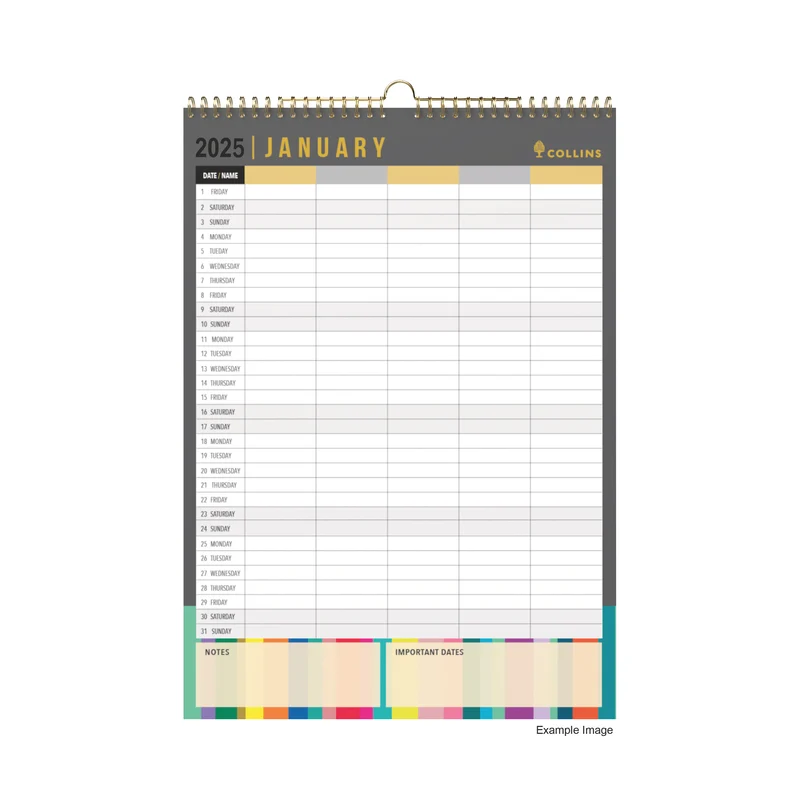 Collins Edge Wall Calendar A3 Month To View 2025 EDFC135.25