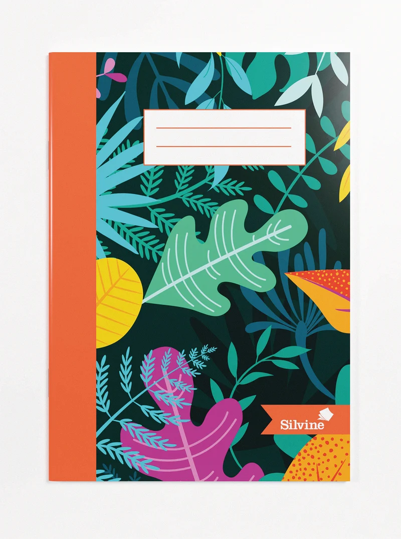 Silvine Casebound Notebook Ruled with Margin 80 Pages 4 Designs Assorted A5 (Pack of 12) NBA5SG