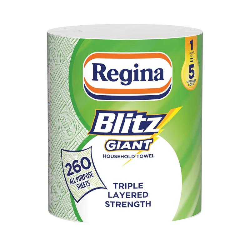 Regina Blitz Giant Household Towels 3-Ply Single Roll 260 Sheets C008157