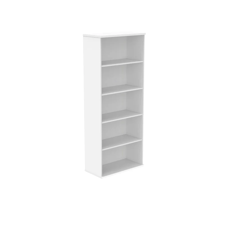 Polaris Bookcase 4 Shelf 800x400x1980mm Arctic White KF821126