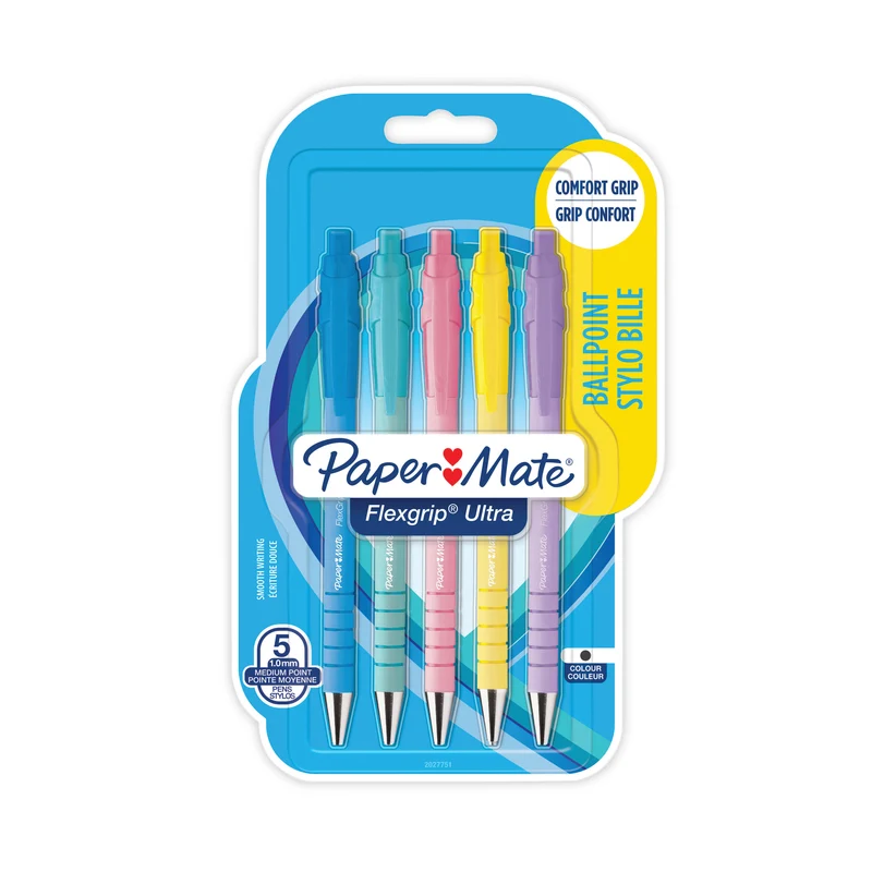 Paper Mate FlexGrip Ultra Ballpoint Pen Medium Black (Pack of 5) 2152934