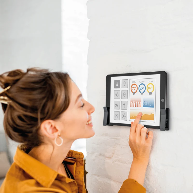Durable Universal Wall Docking Station for Tablet and Smartphones Charcoal 893958