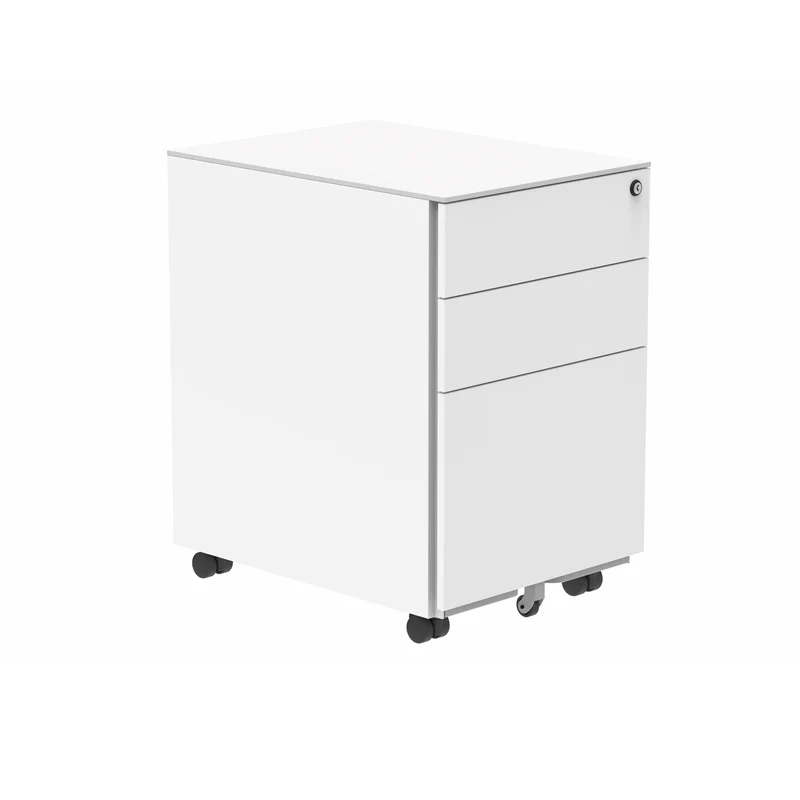 Polaris 3 Drawer Mobile Under Desk Steel Pedestal 480x680x580mm White KF77907