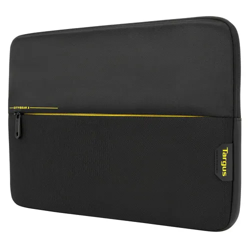Targus CityGear 3 15.6 Inch Laptop Sleeve 375x22x275mm Black/Yellow TSS994GL