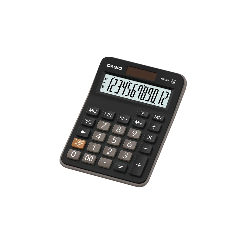 Casio MX-12B 12 Digit Desktop Calculator Black MX-12B-W-EC