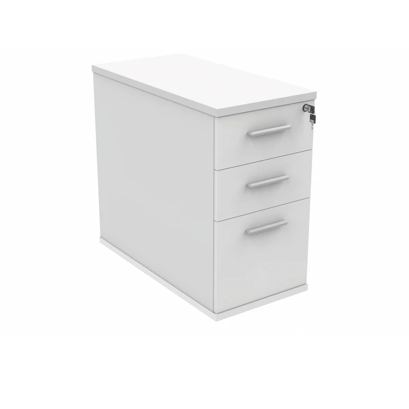 Polaris 3 Drawer Desk High Pedestal 404x800x730mm Arctic White KF78023
