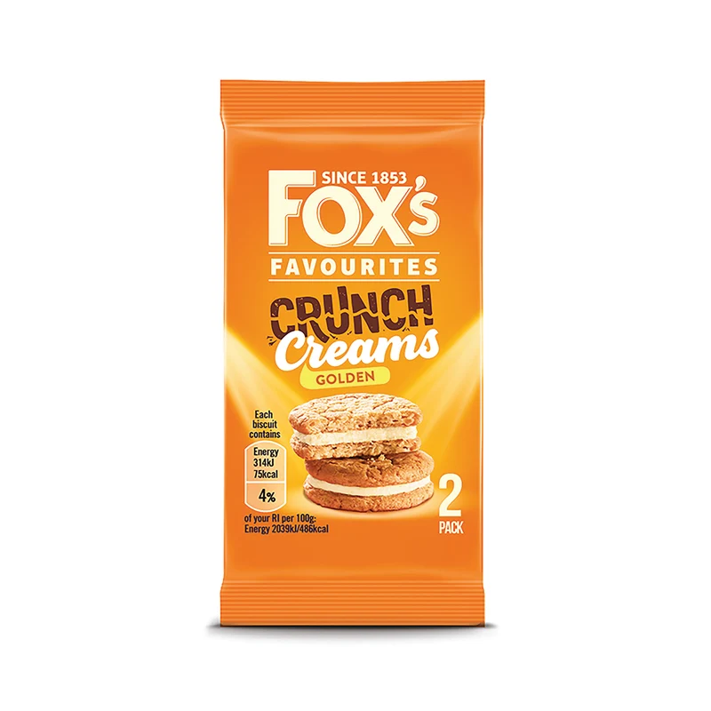 Fox's Crunch Creams Golden Biscuits Twin Packs 30g (Pack of 48) 938156