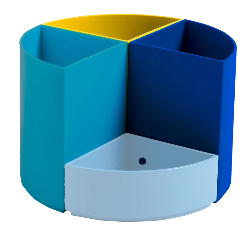Exacompta Bee Blue The Quarter Desk Tidy Recycled Assorted (Pack of 3)
