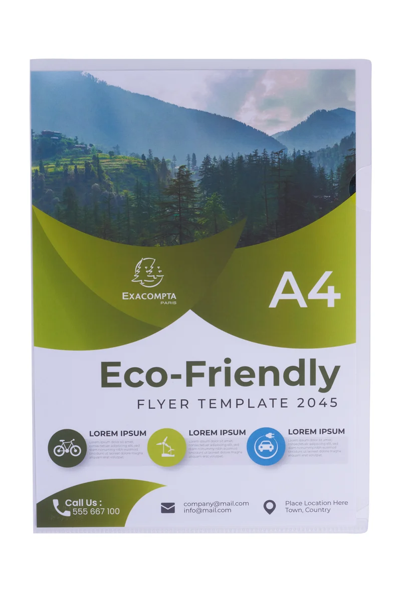 Exacompta OPAK Recycled Polypropylene Slip Files 120 micron A4 (Pack 100) 58320E