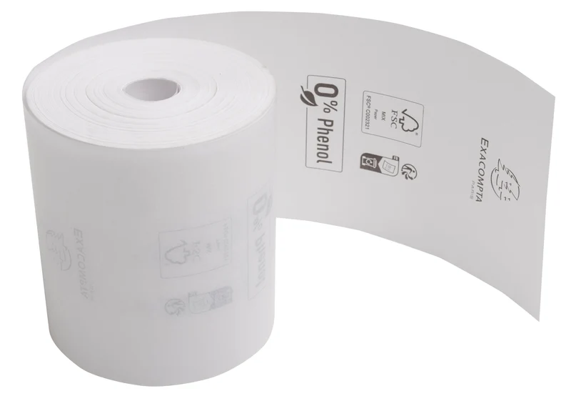 Exacompta Zero Plastic Thermal Receipt Roll 80mmx72mmx76m (Pack of 10) 40768E