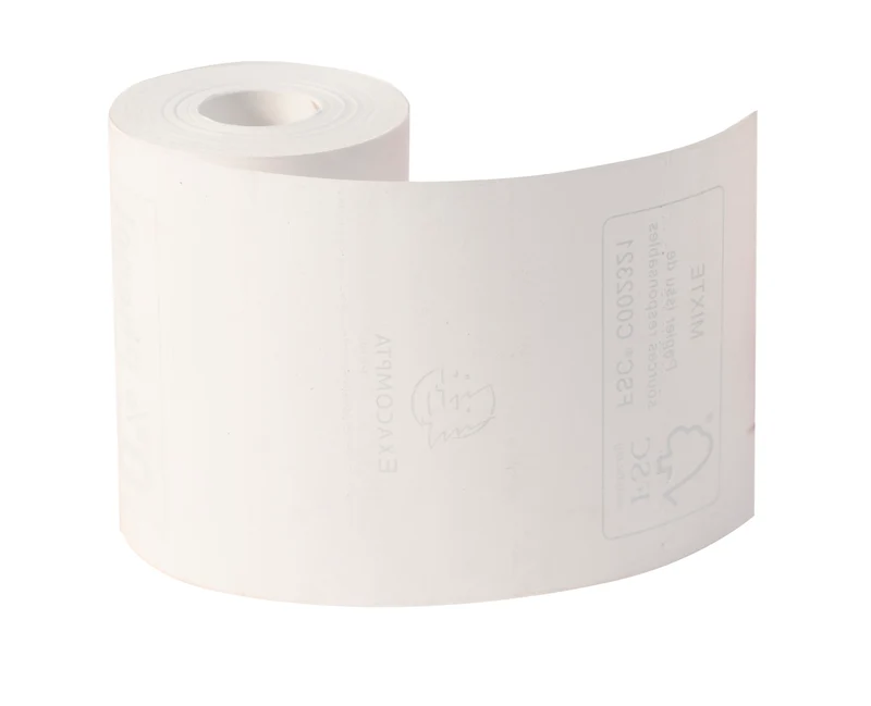 Exacompta Zero Plastic Thermal Receipt Roll 57mmx40mmx18m (Pack of 20) 40761E
