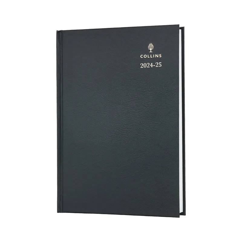 Collins Academic Diary Day Per Page A5 Black 24-25 52MBLK24